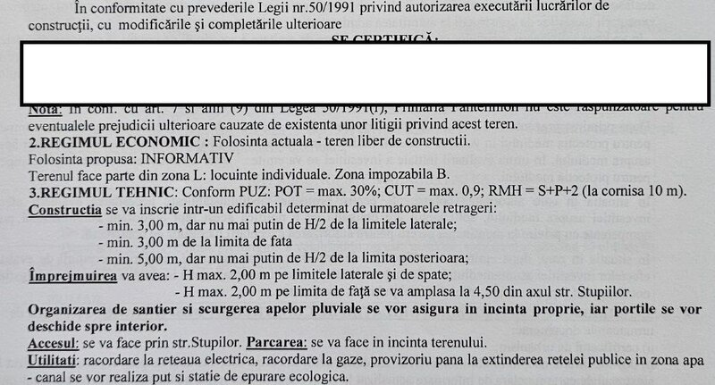 Teren constructii, 600 mp compus din 2 loturi alipite, intre case.